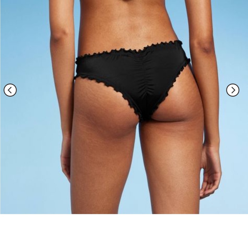 NEVER WORK Shade & Shore 2 piece black cross cross bikini set - Picture 5 of 8
